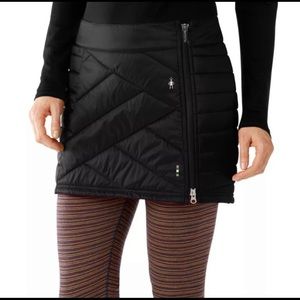 Smartwool smartloft 120 skirt medium black quilted mini puffer skirt side zip